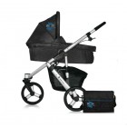 Универсальная коляска Bertoni 2 в 1 CARRERA Black-Blue Sunny City